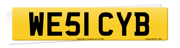 Registration number WE51 CYB